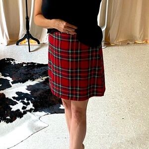 Plaid Red Women's Skirt
